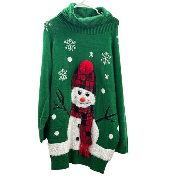 Snowman Tunic Sweater Large - Picture 1 of 6